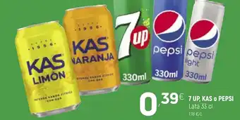 Coviran 7up,Kas, o Pepsi lata 33cl oferta