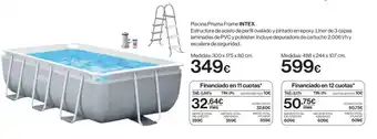Hipercor Piscina Prisma Frame INTEX. oferta