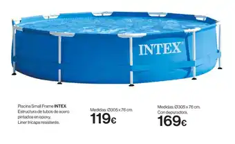 Hipercor Piscina Small Frame INTEX. Estructura de tubos de acero pintados en epoxy. oferta