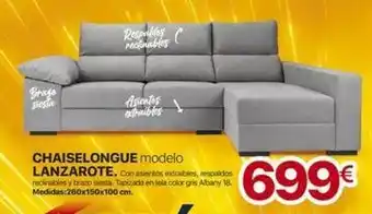 Tifón Hipermueble Chaise longue oferta