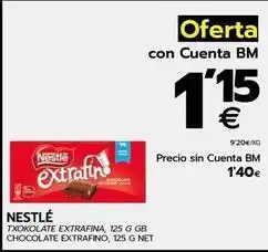 BM Supermercados Nestlé - chocolate extrafino oferta