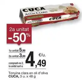 BonpreuEsclat Cuca - tonyina clara en oli d'oliva oferta