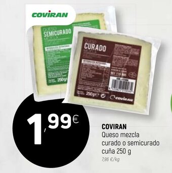 Coviran Coviran Queso mezcla curado o semicurado cuña 250g oferta