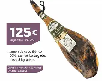 HiperDino 1 jamón de cebo ibérico legado oferta
