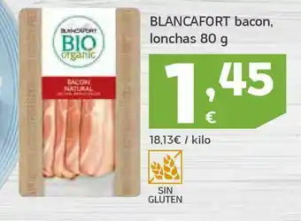 HiperDino Bacon lonchas blancafort oferta