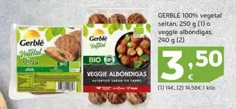 HiperDino Vegetal seitán o veggie albóndigas gerblé oferta