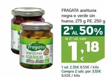 HiperDino Aceituna negra o verde sin hueso fragata oferta