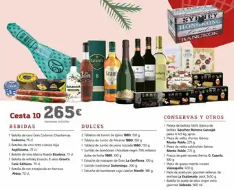 HiperDino Cesta 10 oferta