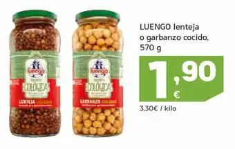 HiperDino Lenteja o garbanzo cocido luengo oferta