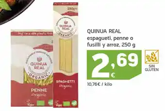 HiperDino Espagueti, penne o fusilli y arroz quinua real oferta