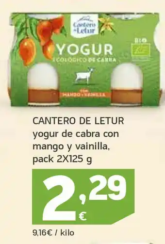 HiperDino Yogur de cabra coln mango y vainilla cantero letur oferta