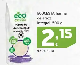 HiperDino Harina de arroz integral ecocesta oferta