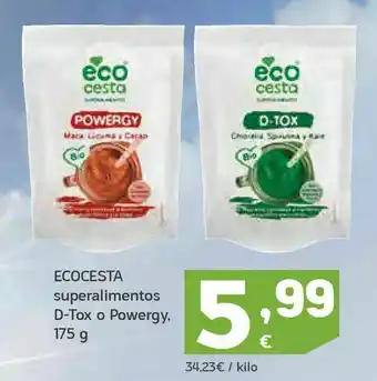 HiperDino Superalimentos d-tox o powergy ecocesta oferta