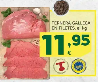 HiperDino Ternera gallega en filetes, el kg oferta