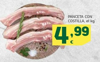 HiperDino Panceta con costilla, el kg oferta