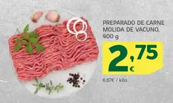 HiperDino Preparado de carne molida de vacuno, 400 g oferta