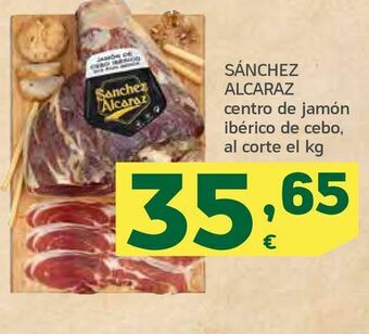 HiperDino Sánchez alcaraz centro de jamón ibérico de cebo, al corte el kg oferta
