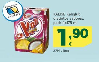 HiperDino Kalise kaliglub distintos sabores, pack 4x175 ml oferta