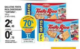 E.Leclerc GALLETAS TOSTA RICA CHOCOGUAY "CUÉTARA”. oferta