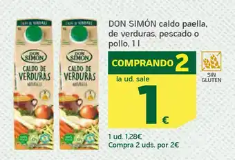 HiperDino Don simón caldo paella, de verduras, pescado o pollo, 1 l oferta
