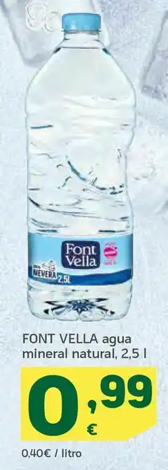 HiperDino Font vella agua mineral natural, 2,5 l oferta