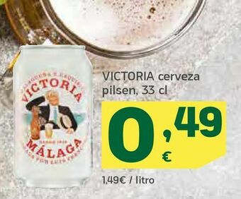 HiperDino Victoria cerveza pilsen, 33 cl oferta