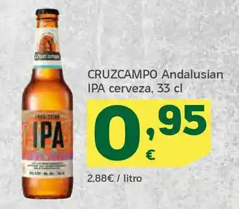 HiperDino Cruzcampo andalusian ipa cerveza, 33 cl oferta