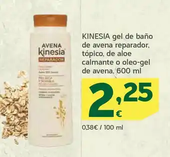 HiperDino Kinesia gel de baño de avena reparador, tópico, de aloe calmante o oleo-gel de avena, 600 ml oferta