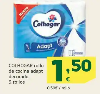 HiperDino Colhogar rollo de cocina adapt decorado, 3 rollos oferta