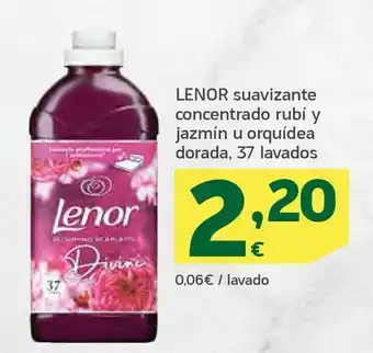 HiperDino Lenor suavizante concentrado rubí y jazmín u orquídea dorada, 37 lavados oferta