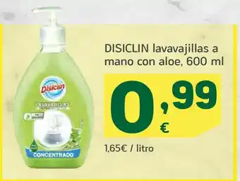 HiperDino Disiclin lavavajillas a mano con aloe, 600 ml oferta