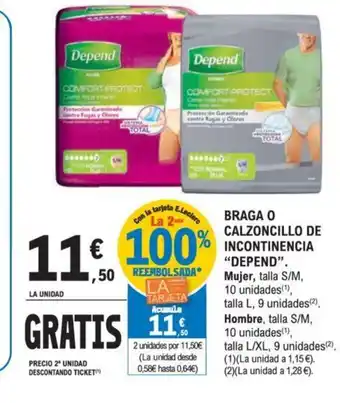 E.Leclerc BRAGA O CALZONCILLO DE INCONTINENCIA oferta