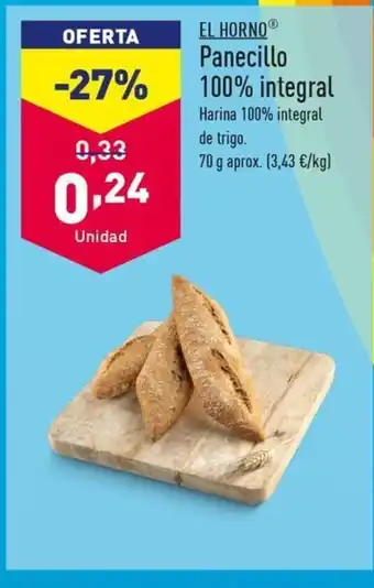ALDI Panecillo 100% integral oferta