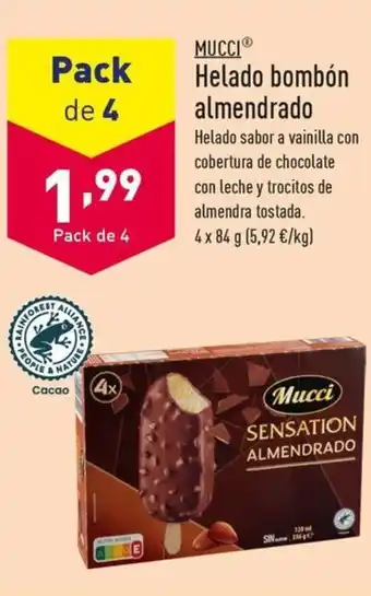 ALDI Helado bombón almendrado oferta