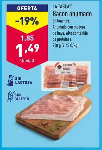 ALDI Bacon ahumado oferta
