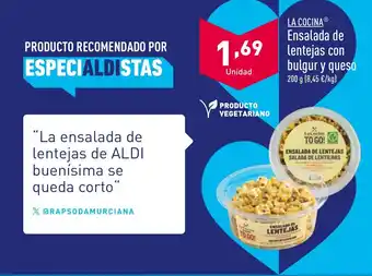 ALDI Ensalada de lentejas con bulgur y queso oferta