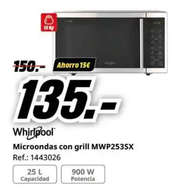 MediaMarkt Microondas con grill MWP253SX oferta