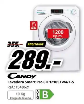 MediaMarkt Lavadora Smart Pro CO 12105TW4/1-S oferta