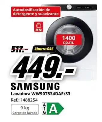 MediaMarkt Lavadora WW90T534DAE/S3 Ref.: 1488254 oferta
