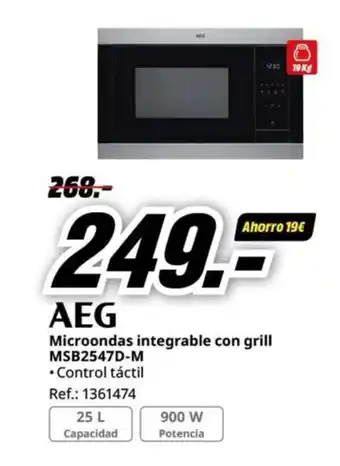 MediaMarkt Microondas integrable con grill oferta