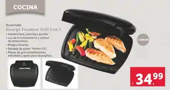 Lidl George Foreman Grill 3 en 1 oferta