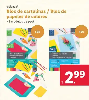 Lidl Bloc de cartulinas / Bloc de papeles de colores oferta