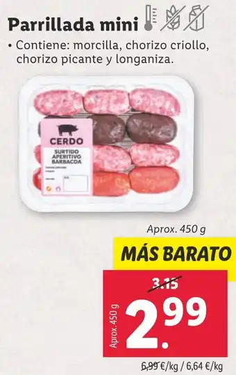 Lidl Parrillada mini oferta