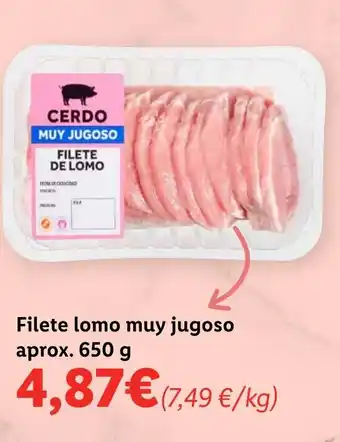 Lidl Filete lomo muy jugoso aprox. 650 g oferta