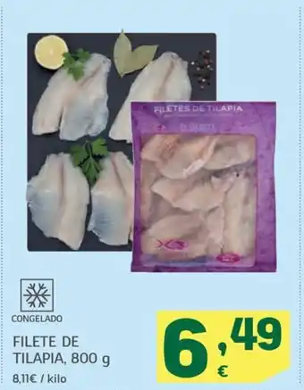 HiperDino FILETE DE TILAPIA, 800 g oferta