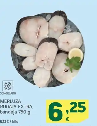 HiperDino MERLUZA RODAJA EXTRA, bandeja 750 g oferta