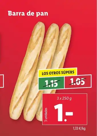 Lidl Barra de pan oferta