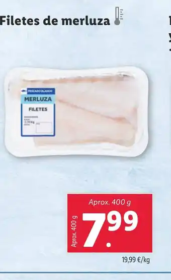 Lidl Filetes de merluza oferta