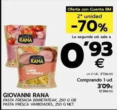 BM Supermercados Giovanni rana - pasta fresca oferta