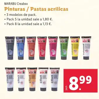 Lidl Pinturas / Pastas acrílicas MARABU Creabox oferta